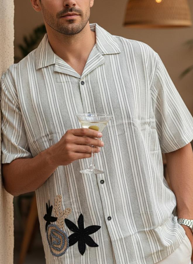 TRULOOM Men Striped Relaxed Fit Cotton Shirt - Image 4